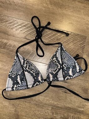 TRIANGL SWIMWEAR SNAKE PRINT BATHING SUIT TOP SIZE LARGE